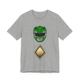 Green Helmet Tee Super Sentai T Shirt Custom Graphic Art Cosplay Shirts Rangers Retro Vintage 90s