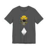 Yellow Ranger Helmet Tee Custom Graphic Art Cosplay Shirts Rangers Retro Vintage 90s