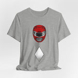Zyuranger Red Helmet Tee Custom Graphic Art Cosplay Shirts Rangers Retro Vintage 90s