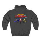 Zyuranger Full Zip Hoodie Custom Graphic Art Cosplay Shirts Rangers Retro Vintage 90s