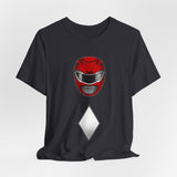 Zyuranger Red Helmet Tee Custom Graphic Art Cosplay Shirts Rangers Retro Vintage 90s