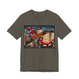 Red Tyrannosaurus Megazord Jurassic Tee Super Sentai T Shirt Custom Graphic Art Cosplay Shirts Rangers Retro Vintage 90s