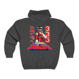 Megaranger MegaRed Full Zip Hoodie Custom Graphic Art Cosplay Shirts Rangers Retro Vintage 90s