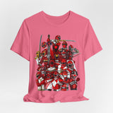 Sentai Front and Back Tee  Custom Graphic Art Cosplay Shirts Rangers Retro Vintage 90s