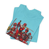 Sentai Front and Back Tee  Custom Graphic Art Cosplay Shirts Rangers Retro Vintage 90s