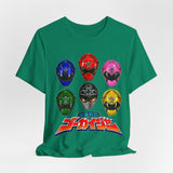 Gokaiger Gokai Helmet Tee Custom Graphic Art Cosplay Shirts Rangers Retro Vintage 90s