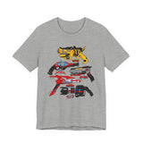 Sentai Blasters Tee Super Sentai T Shirt Custom Graphic Art Cosplay Shirts  Retro Vintage 90s