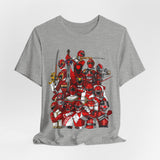 Sentai Red Tee  Custom Graphic Art Cosplay Shirts Rangers Retro Vintage 90s