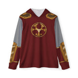 Hurricanger KabutiRaiger Crimson Blue Hoodie (Full Print) Lightweight, Breathable, workout, pull over, fitness Hoodie Super Sentai Custom