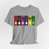 Rangers Tee Custom Graphic Art Cosplay Shirts Rangers Retro Vintage 90s