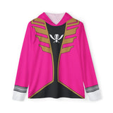 Gokaiger pink Hoodie (Full Print) Lightweight, Breathable, workout, pull over, fitness Hoodie Super Sentai Custom