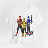 Go Busters team Tee Super Sentai T Shirt Custom Graphic Art Cosplay Shirts Rangers Retro Vintage 90s