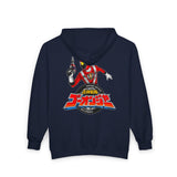 Go-Onger Red Full Zip Hoodie Custom Graphic Art Cosplay Shirts Rangers Retro Vintage 90s
