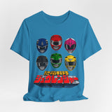 Zyuranger Team Tee Custom Graphic Art Cosplay Shirts Rangers Retro Vintage 90s