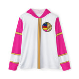 Dairanger Pink Hoodie (Full Print) Lightweight, Breathable, workout, pull over, fitness Hoodie Super Sentai Custom