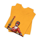 Time Red Tee Super Sentai T Shirt Custom Graphic Art Cosplay Shirts Rangers Retro Vintage 90s
