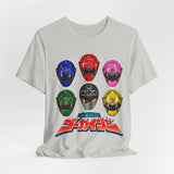Gokaiger Gokai Helmet Tee Custom Graphic Art Cosplay Shirts Rangers Retro Vintage 90s