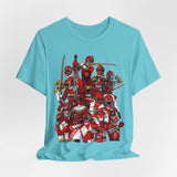 Sentai Red Tee  Custom Graphic Art Cosplay Shirts Rangers Retro Vintage 90s