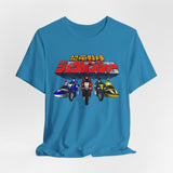 Zyuranger Bikes Tee Super Sentai T Shirt Custom Graphic Art Cosplay Shirts Power Rangers Retro Vintage 90s