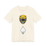 Yellow Ranger Helmet Tee Custom Graphic Art Cosplay Shirts Rangers Retro Vintage 90s