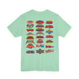 Sentai Front and Back Tee  Custom Graphic Art Cosplay Shirts Rangers Retro Vintage 90s