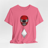 Zyuranger Red Helmet Tee Custom Graphic Art Cosplay Shirts Rangers Retro Vintage 90s