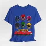 Zyuranger Team Tee Custom Graphic Art Cosplay Shirts Rangers Retro Vintage 90s