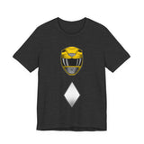 Yellow Ranger Helmet Tee Custom Graphic Art Cosplay Shirts Rangers Retro Vintage 90s