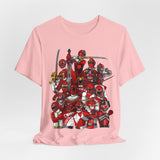 Sentai Front and Back Tee  Custom Graphic Art Cosplay Shirts Rangers Retro Vintage 90s