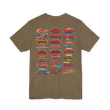 Sentai Front and Back Tee  Custom Graphic Art Cosplay Shirts Rangers Retro Vintage 90s