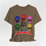 Gokaiger Gokai Helmet Tee Custom Graphic Art Cosplay Shirts Rangers Retro Vintage 90s