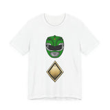 Green Helmet Tee Super Sentai T Shirt Custom Graphic Art Cosplay Shirts Rangers Retro Vintage 90s