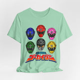 Gokaiger Gokai Helmet Tee Custom Graphic Art Cosplay Shirts Rangers Retro Vintage 90s