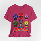 Gokaiger Gokai Helmet Tee Custom Graphic Art Cosplay Shirts Rangers Retro Vintage 90s