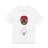 Zyuranger Red Helmet Tee Custom Graphic Art Cosplay Shirts Rangers Retro Vintage 90s