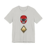 Red Shield Tee Super Sentai T Shirt Custom Graphic Art Cosplay Shirts Rangers Retro Vintage 90s