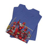 Sentai Front and Back Tee  Custom Graphic Art Cosplay Shirts Rangers Retro Vintage 90s