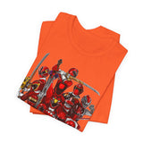 Sentai Front and Back Tee  Custom Graphic Art Cosplay Shirts Rangers Retro Vintage 90s