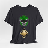 Green Helmet Tee Super Sentai T Shirt Custom Graphic Art Cosplay Shirts Rangers Retro Vintage 90s