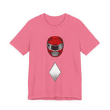 Zyuranger Red Helmet Tee Custom Graphic Art Cosplay Shirts Rangers Retro Vintage 90s