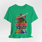 Zyuranger Mechas Tee  Custom Graphic Art Cosplay Shirts Rangers Retro Vintage 90s