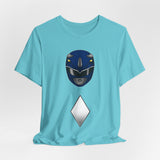 Blue Helmet Tee Super Sentai T Shirt Custom Graphic Art Cosplay Shirts Rangers Retro Vintage 90s