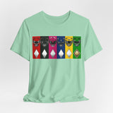 Rangers Tee Custom Graphic Art Cosplay Shirts Rangers Retro Vintage 90s