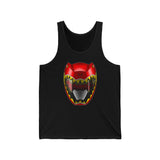 Dino Red Helmet Tank  Custom Graphic Art Cosplay Shirts Rangers Retro Vintage 90s