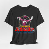 Pink Zyuranger Tee Super Sentai T Shirt Custom Graphic Art Cosplay Shirts Rangers Retro Vintage 90s