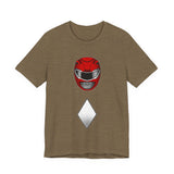 Zyuranger Red Helmet Tee Custom Graphic Art Cosplay Shirts Rangers Retro Vintage 90s