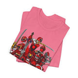 Sentai Front and Back Tee  Custom Graphic Art Cosplay Shirts Rangers Retro Vintage 90s
