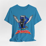 Gokaiger Gokai blue Tee Super Sentai T Shirt Custom Graphic Art Cosplay Shirts Rangers Retro Vintage 90s
