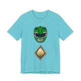Green Helmet Tee Super Sentai T Shirt Custom Graphic Art Cosplay Shirts Rangers Retro Vintage 90s