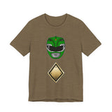 Green Helmet Tee Super Sentai T Shirt Custom Graphic Art Cosplay Shirts Rangers Retro Vintage 90s